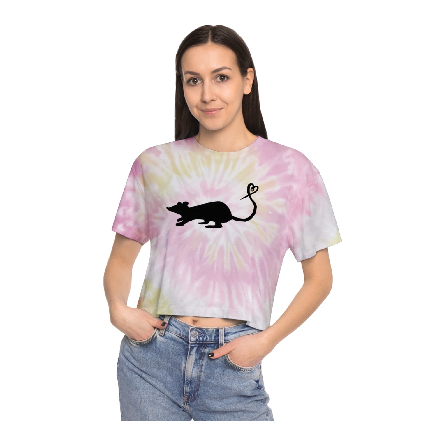 Little Love Rat Tie-Dye Crop Tee