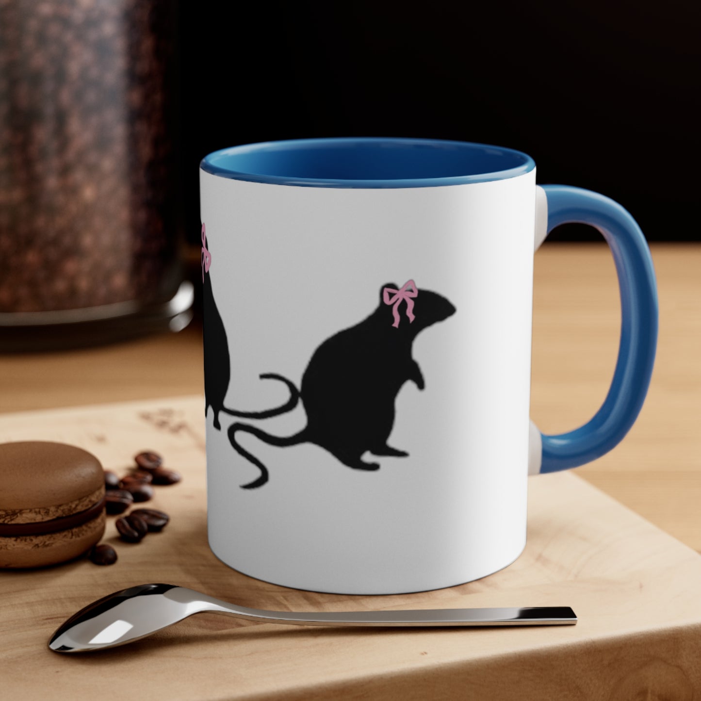 3 little rats with bows Accent Coffee Mug