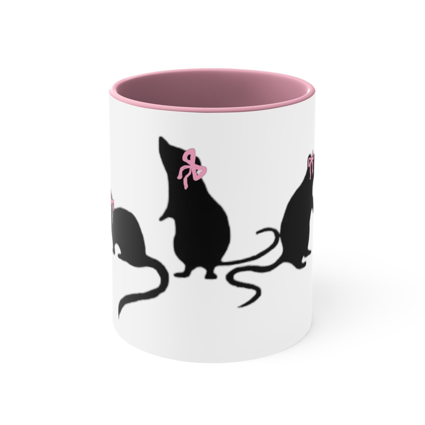 3 little rats with bows Accent Coffee Mug