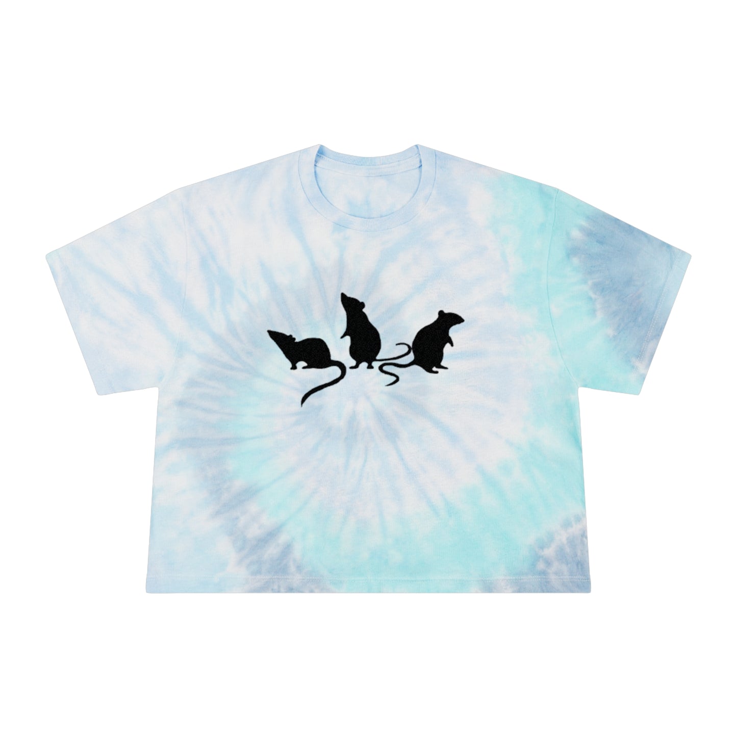 3 little rats Tie-Dye Crop Tee