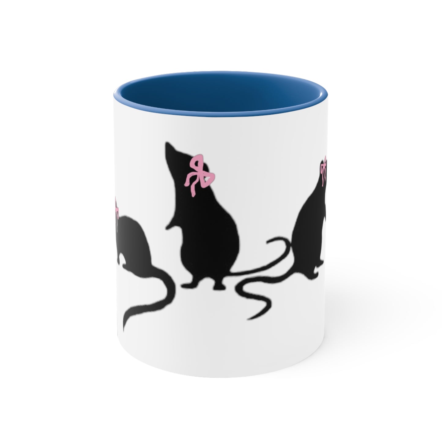 3 little rats with bows Accent Coffee Mug