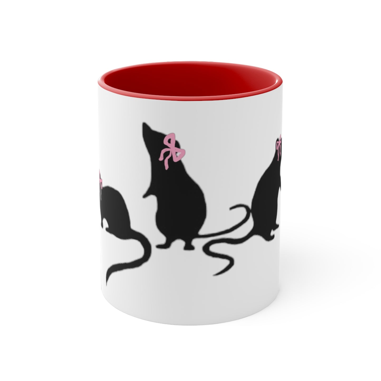 3 little rats with bows Accent Coffee Mug