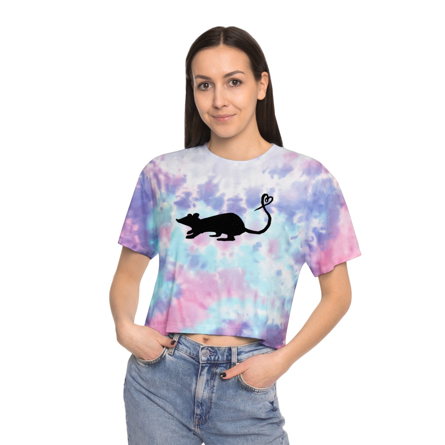 Little Love Rat Tie-Dye Crop Tee