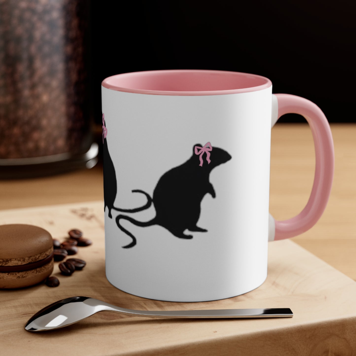 3 little rats with bows Accent Coffee Mug