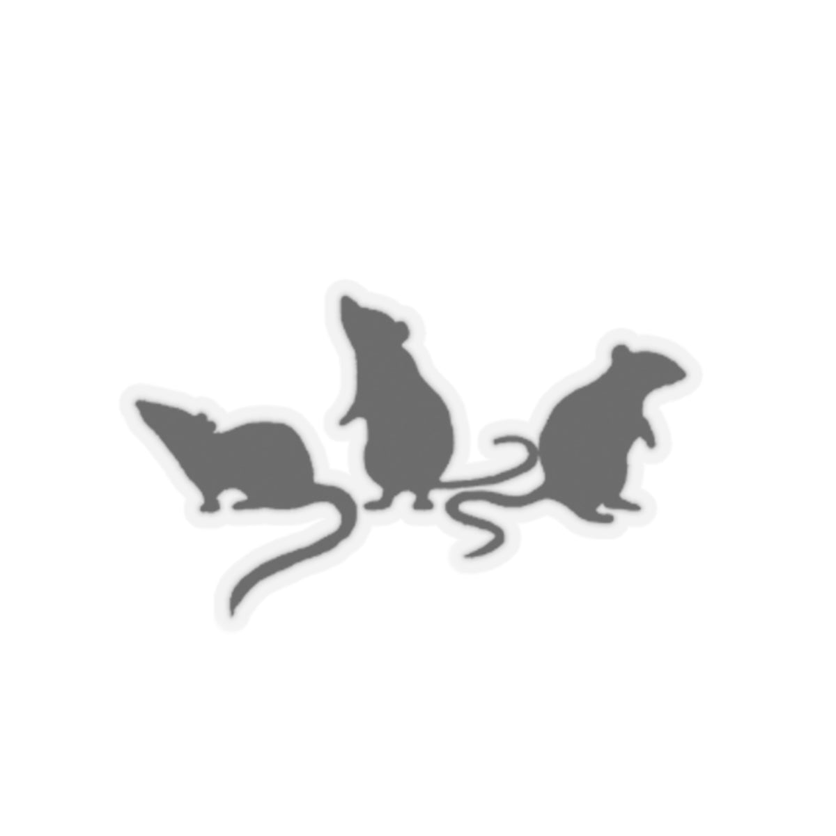 3 little rats Kiss-Cut Stickers