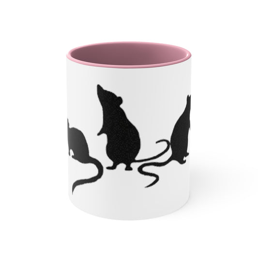 3 little rats Accent Coffee Mug, 11oz