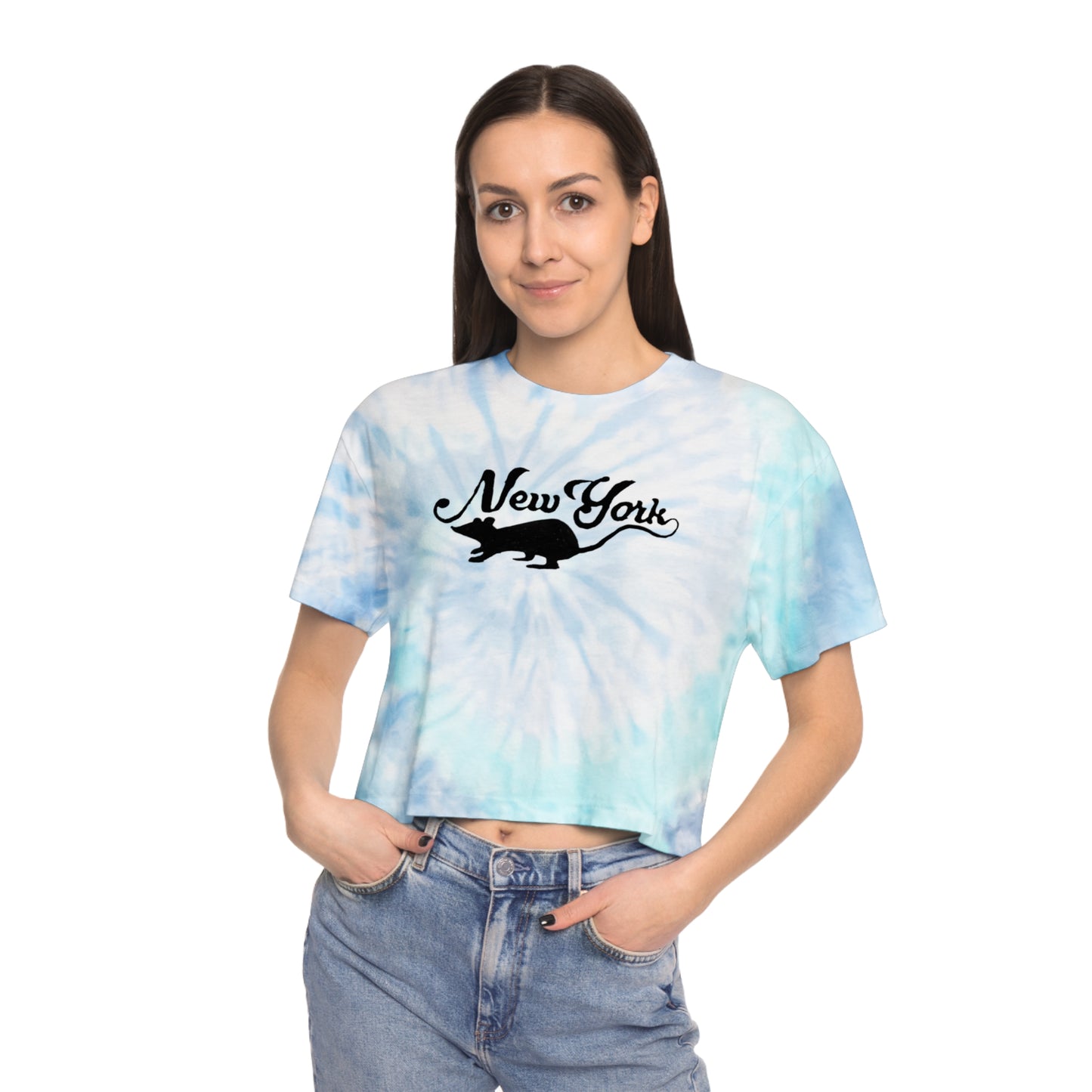 NYC rats Women's Tie-Dye Crop Tee